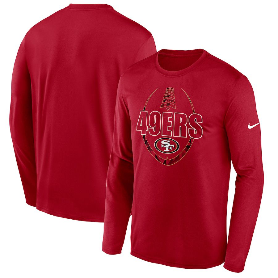 Men San Francisco 49ers Scarlet Nike Icon Legend Performance Long Sleeve T-Shirt->->Sports Accessory